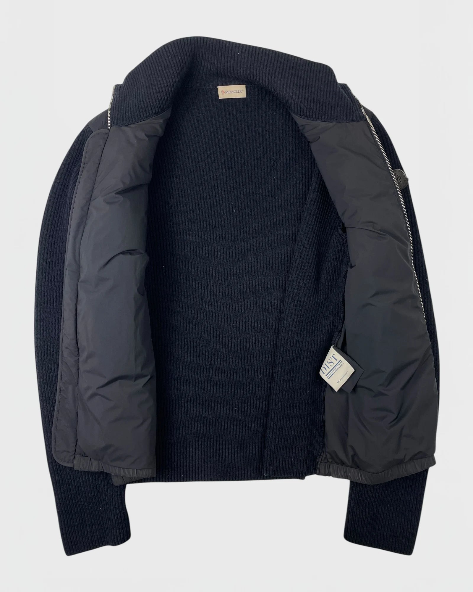 Moncler bi-matière doudoune veste cardigan