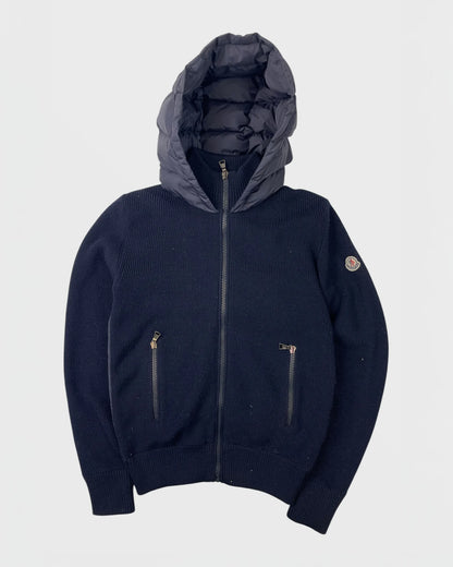Moncler bi-matière doudoune veste cardigan