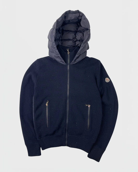 Moncler bi-matière doudoune veste cardigan