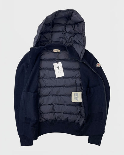 Moncler bi-matière doudoune veste cardigan