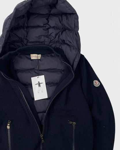 Moncler bi-matière doudoune veste cardigan