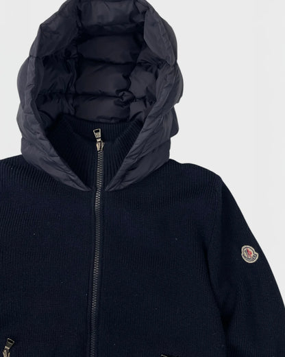 Moncler bi-matière doudoune veste cardigan