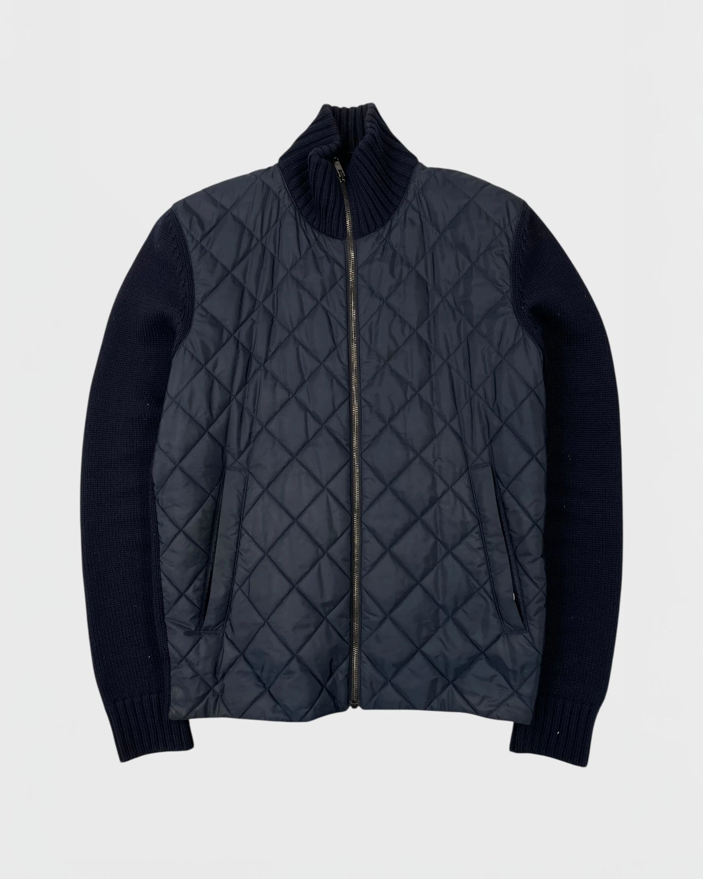 Prada veste bi-matière cardigan