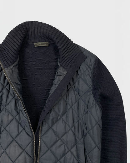 Prada veste bi-matière cardigan