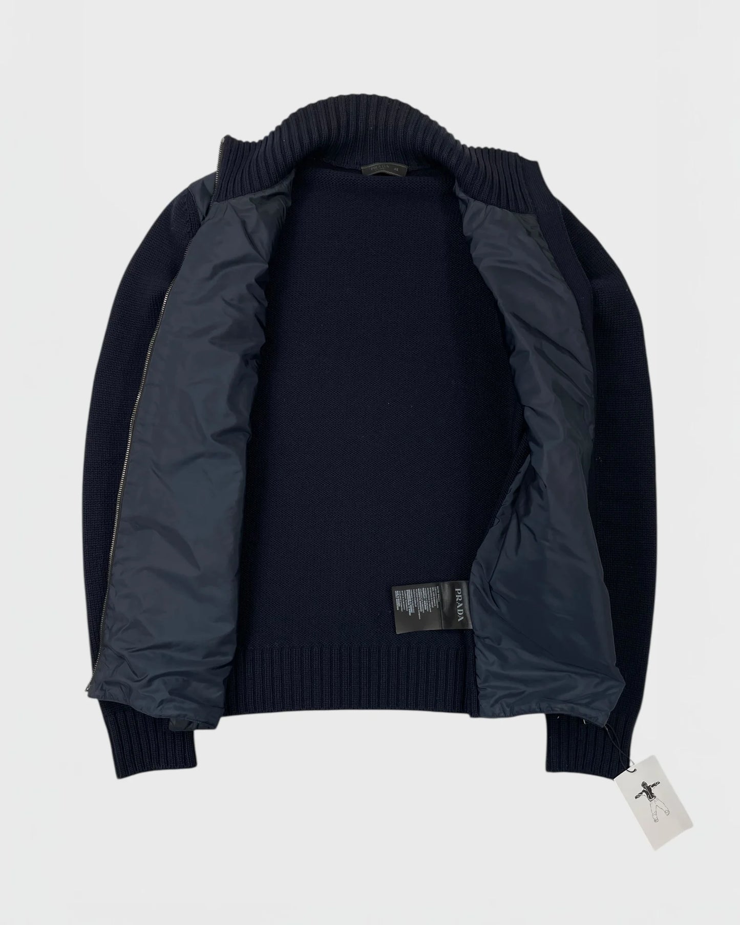 Prada veste bi-matière cardigan