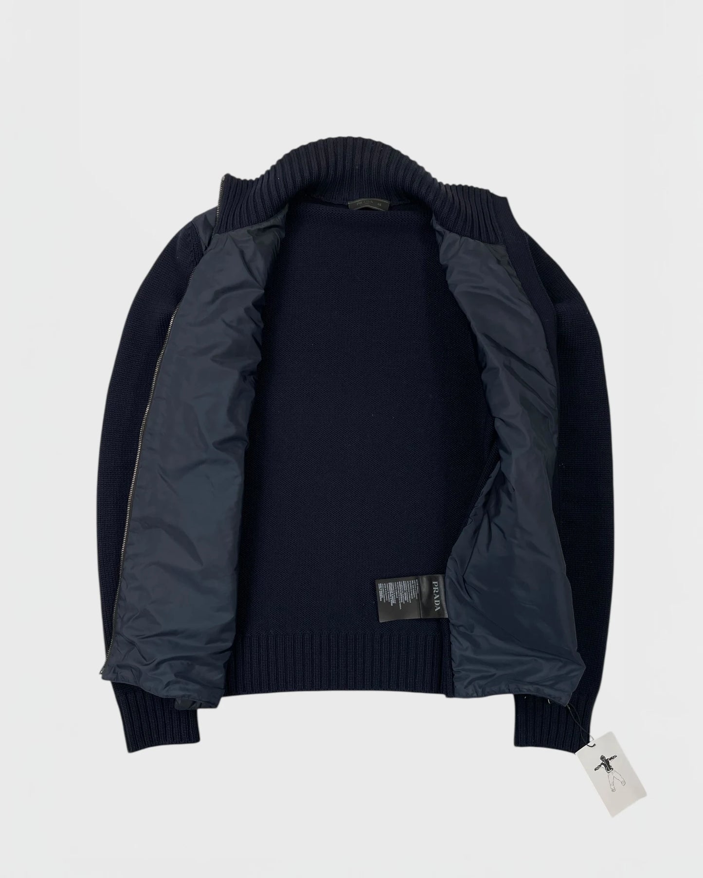 Prada veste bi-matière cardigan