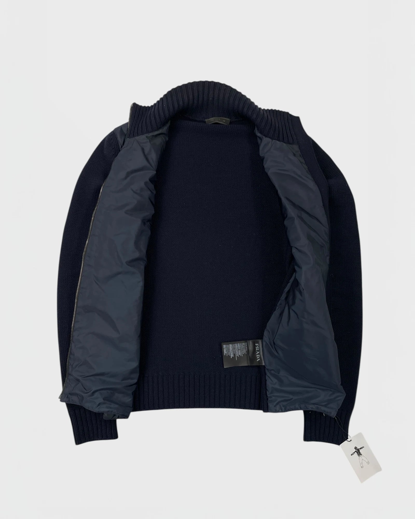 Prada veste bi-matière cardigan