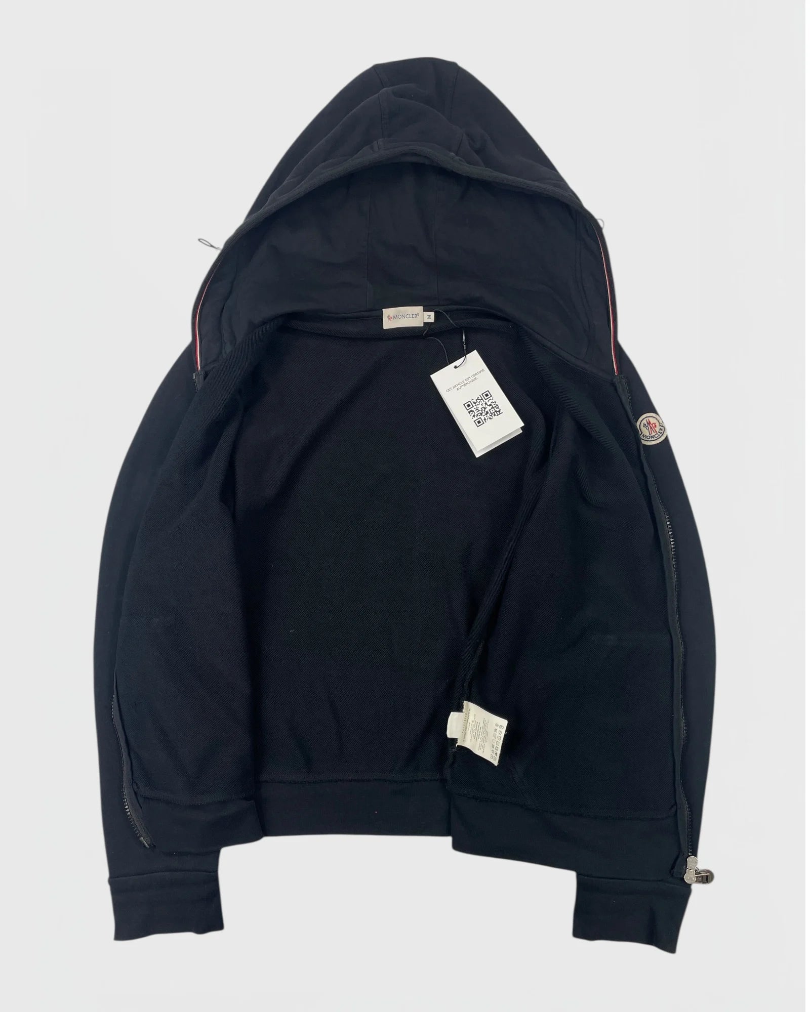 Moncler gilet à capuche noir
