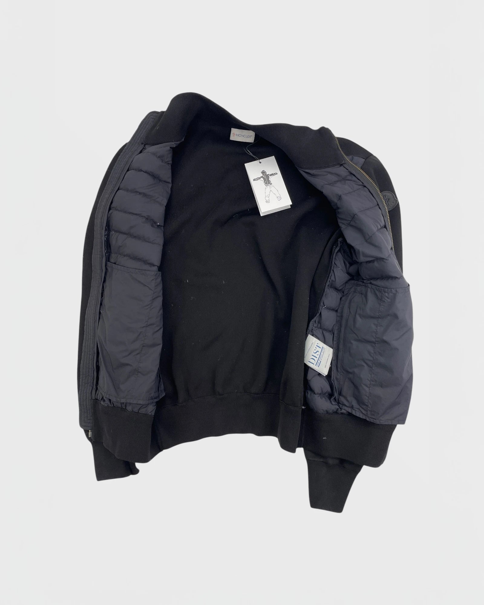 Moncler veste bi-matière cardigan