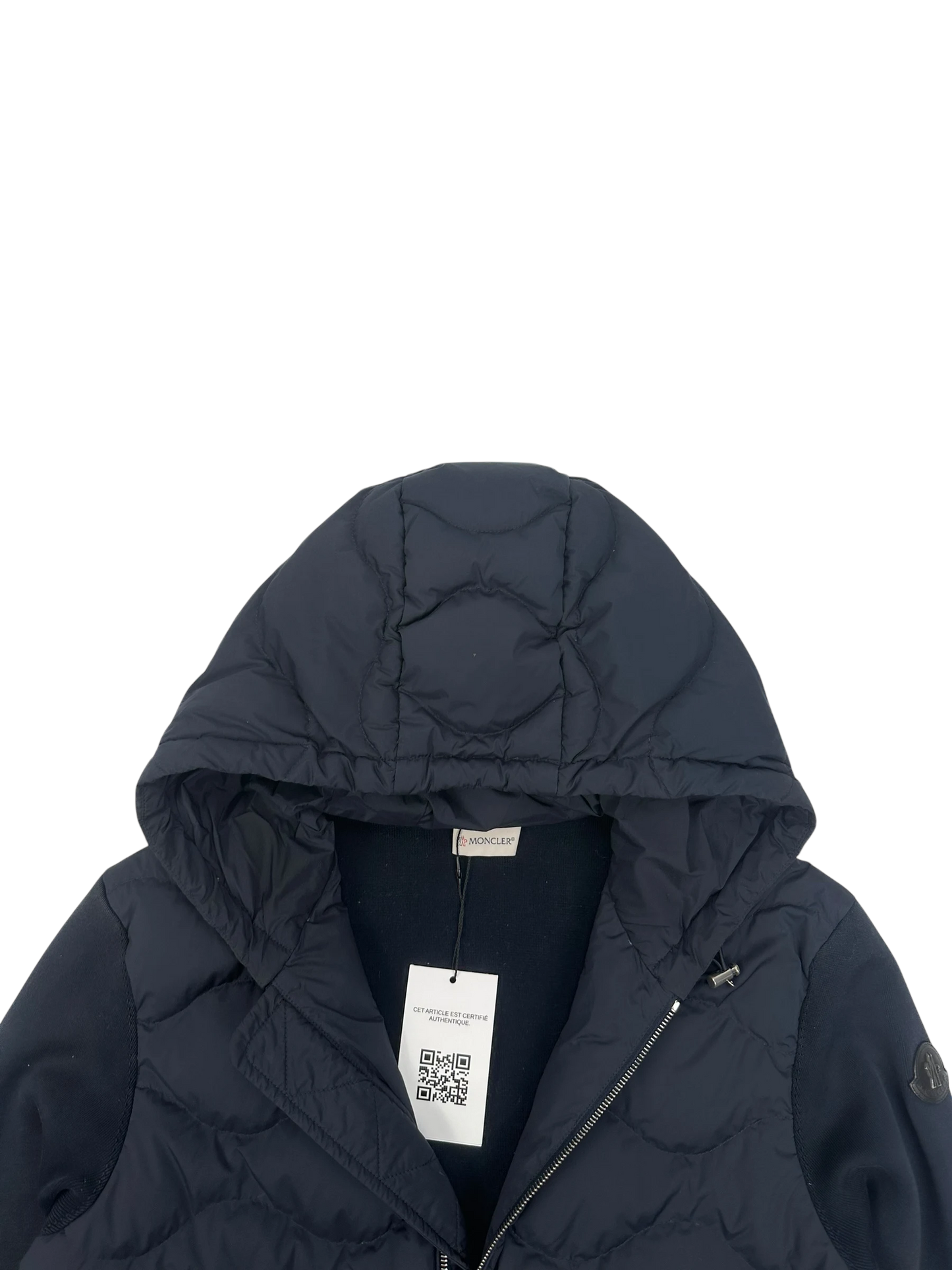 Moncler veste à capuche bi-matière