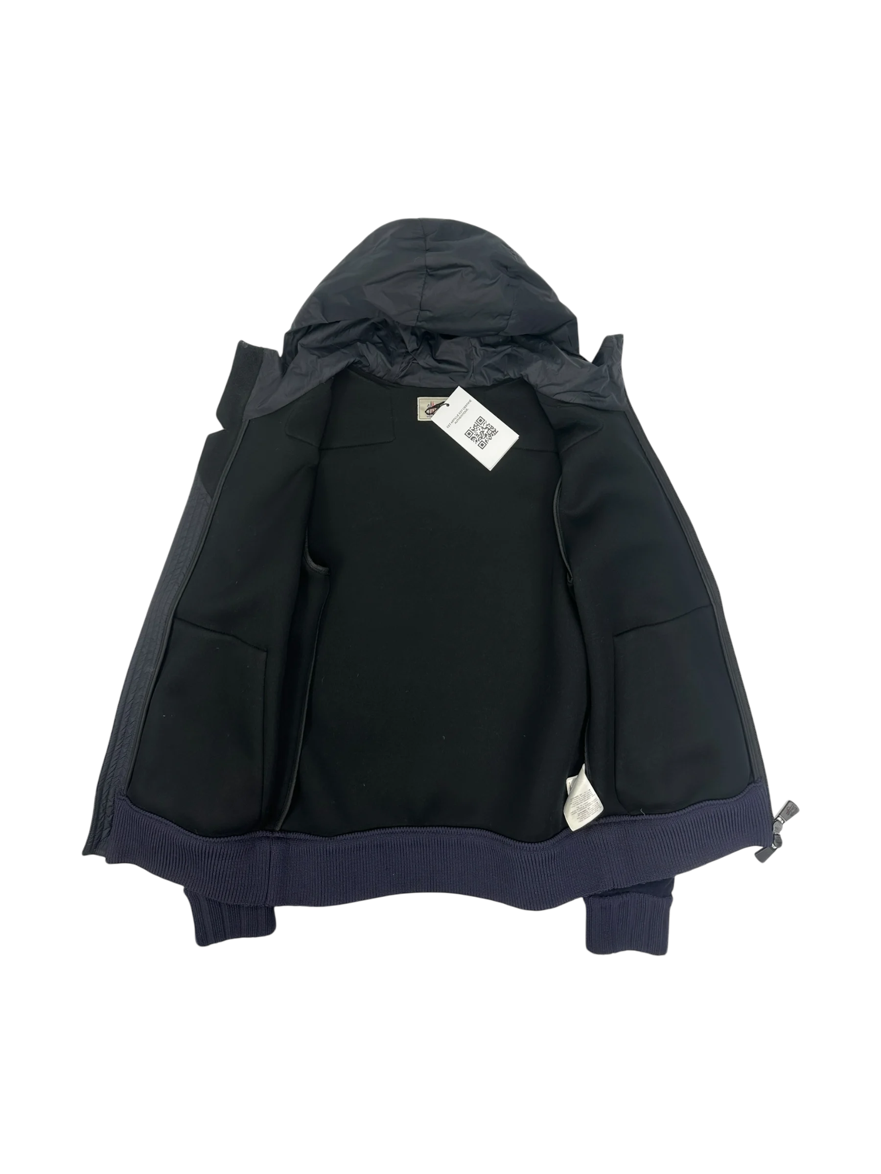 Moncler veste à capuche bi-matière