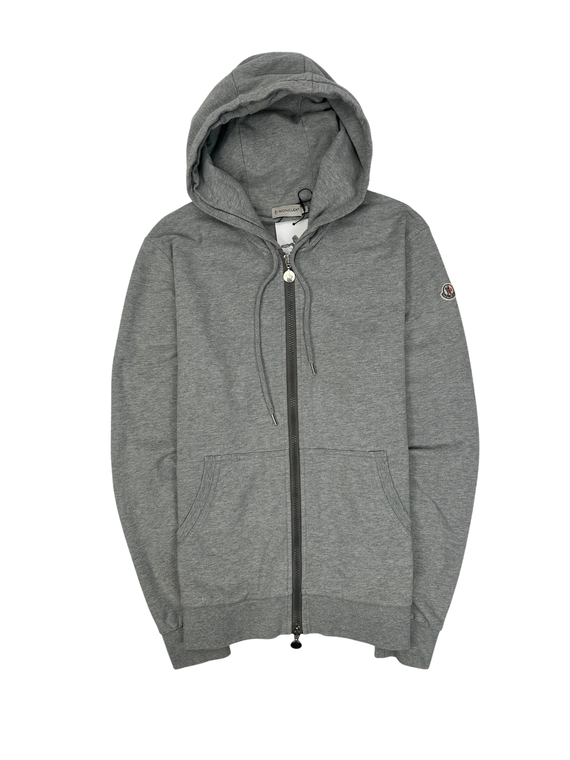 Moncler gilet à capuche gris