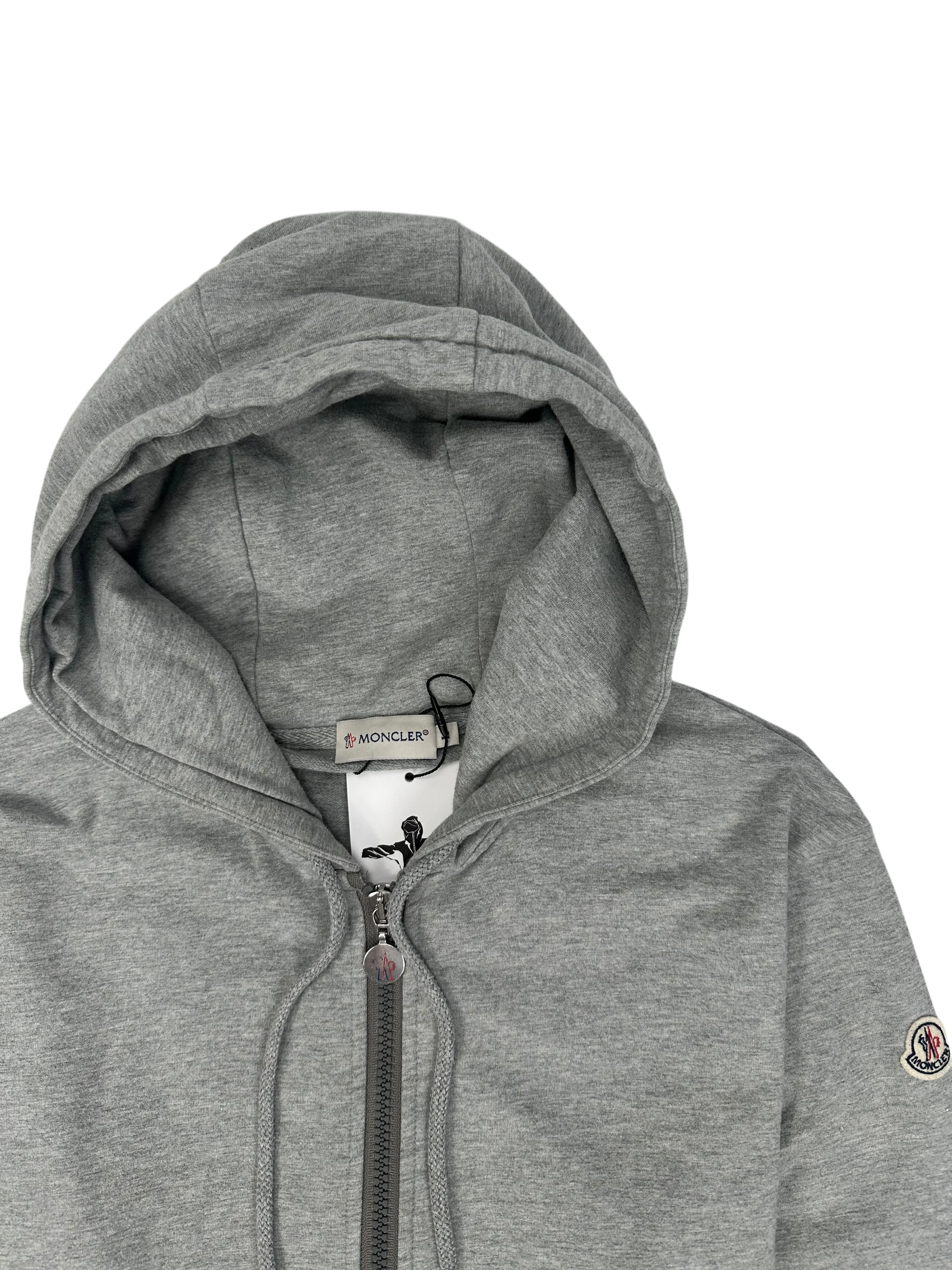 Moncler gilet à capuche gris