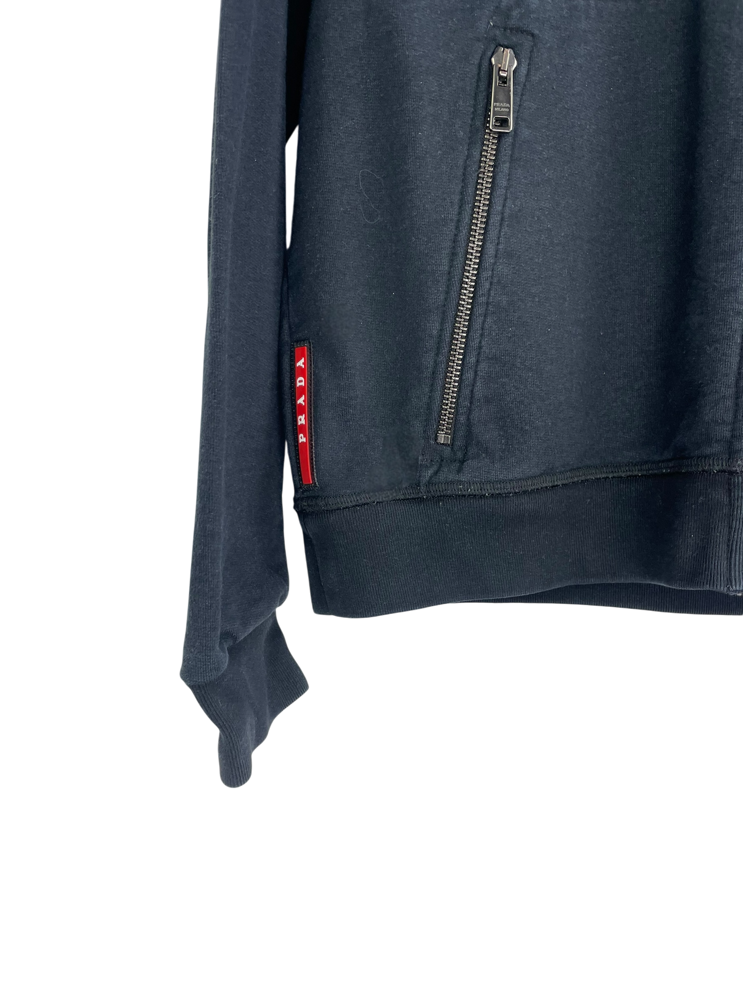 Prada gilet à capuche bi-matière