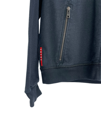 Prada gilet à capuche bi-matière