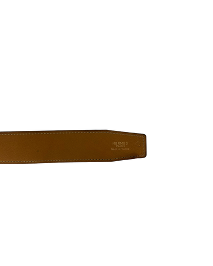 Hermès Ceinture H noir/camel
