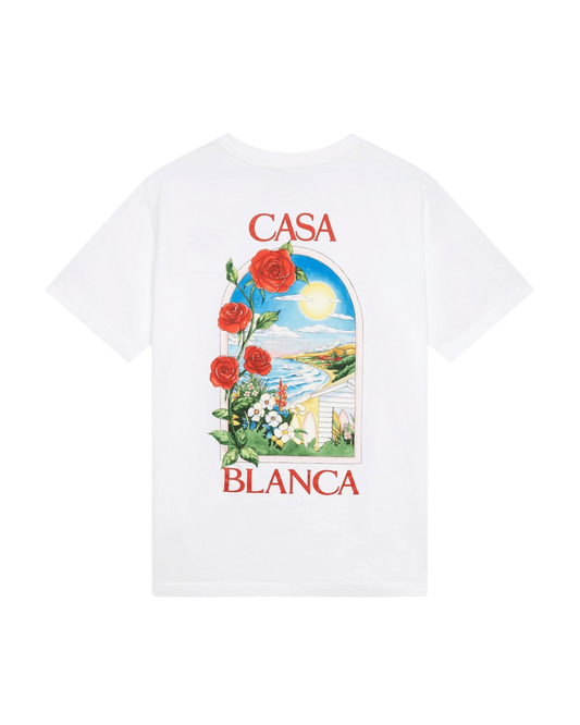 Casablanca t-shirt en coton blanc