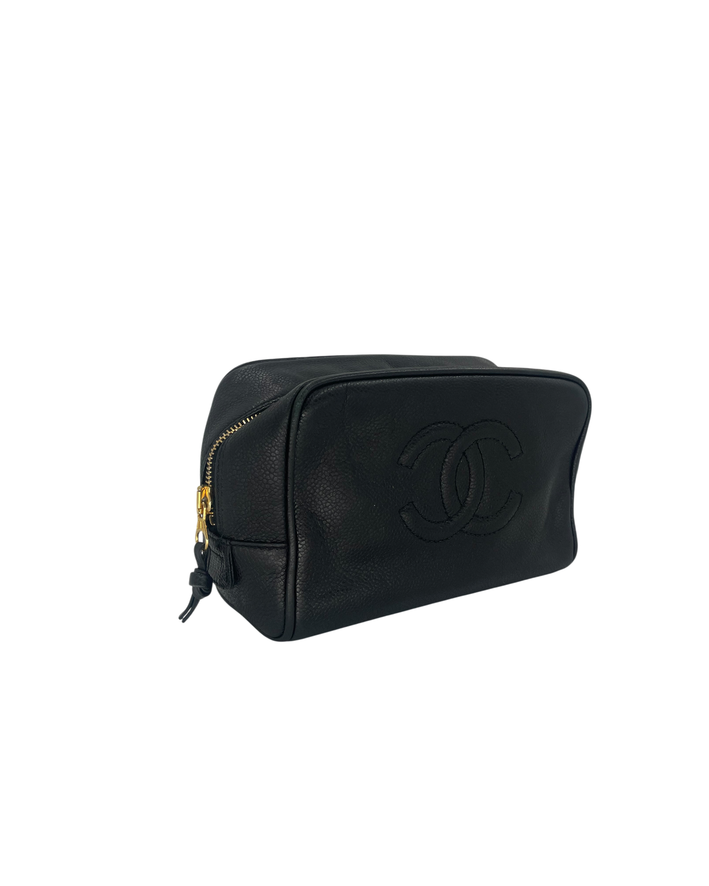 Chanel pochette en cuir noir