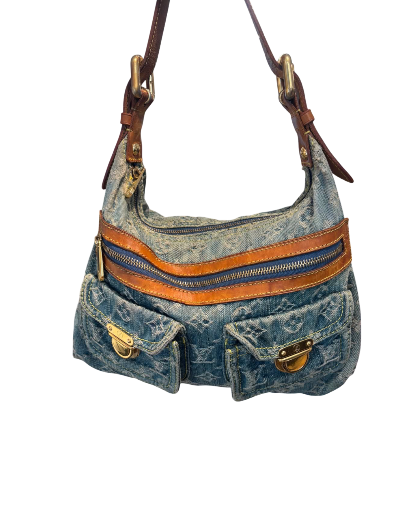 Louis Vuitton Sac porté épaule denim