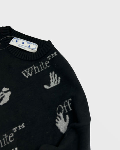 Off white knit laine / pull (S)