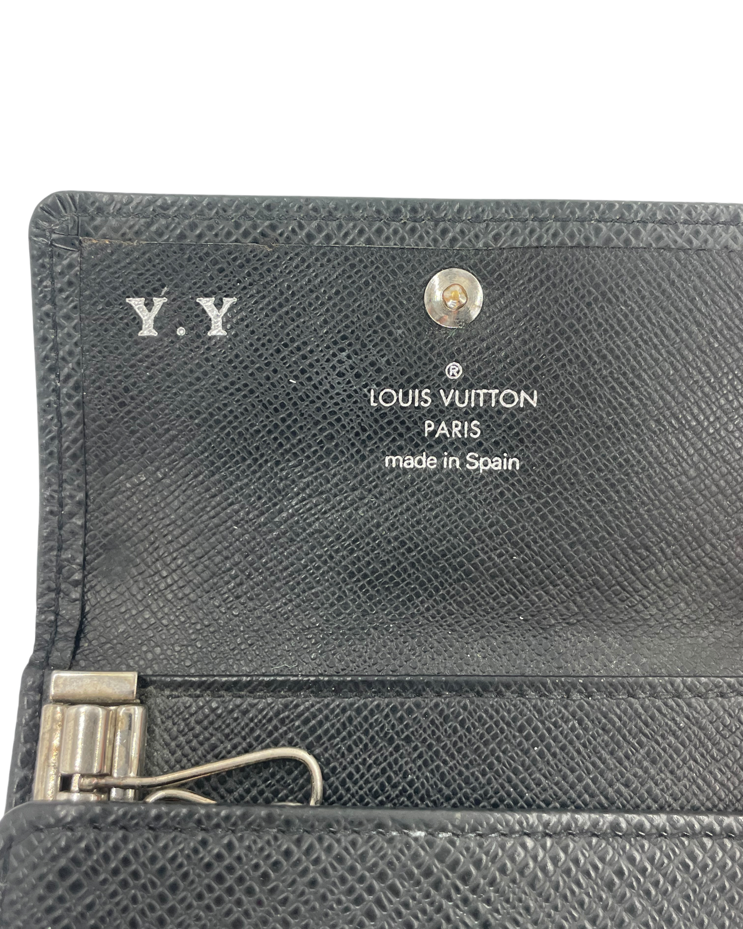 Louis Vuitton Porte-clé en cuir noir