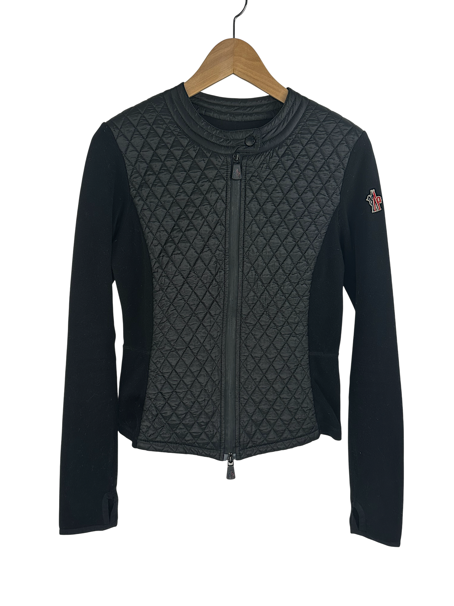 Moncler veste cintrée bi-matière