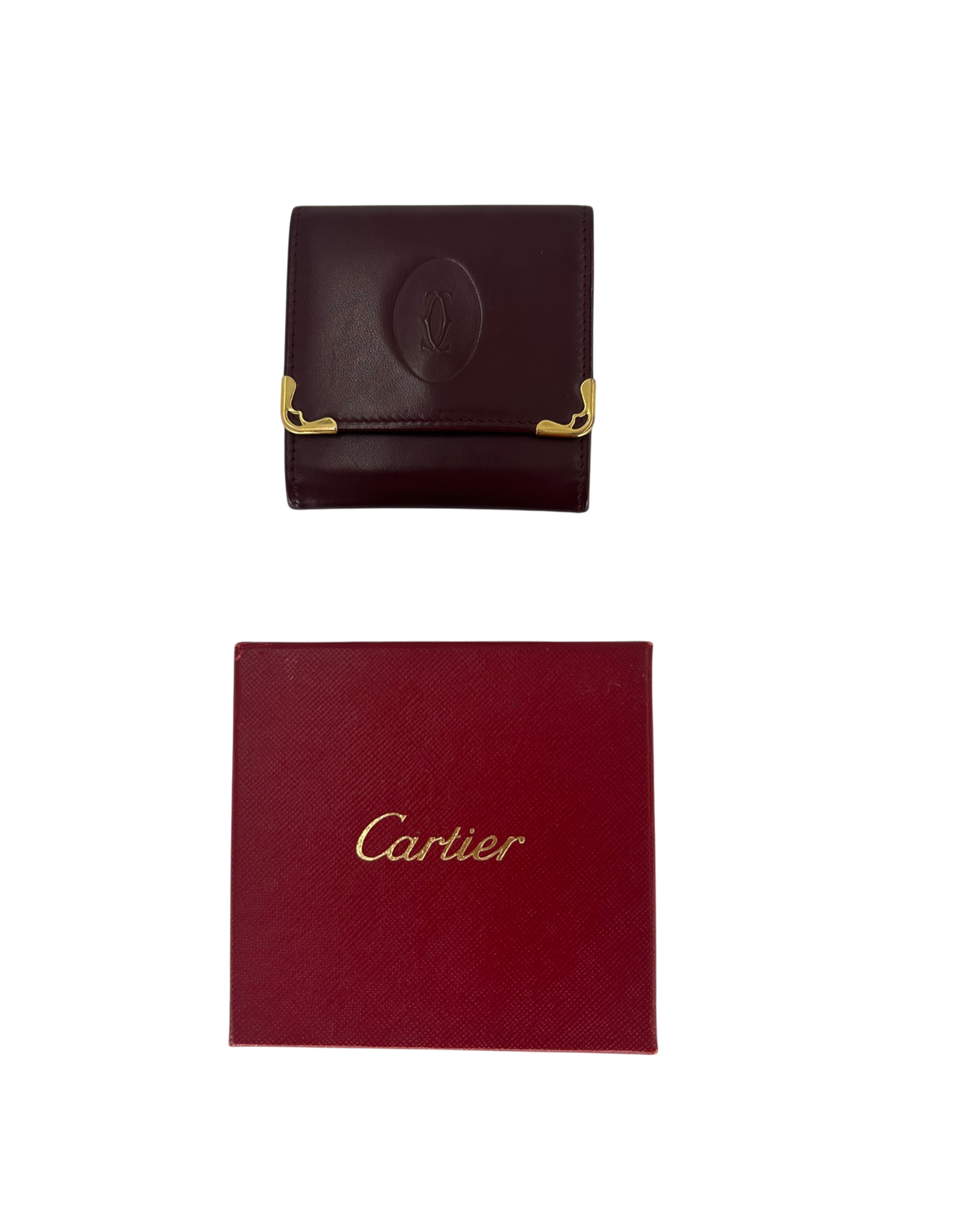 Cartier Porte-monnaie en cuir rouge