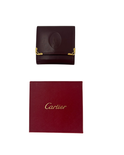 Cartier Porte-monnaie en cuir rouge