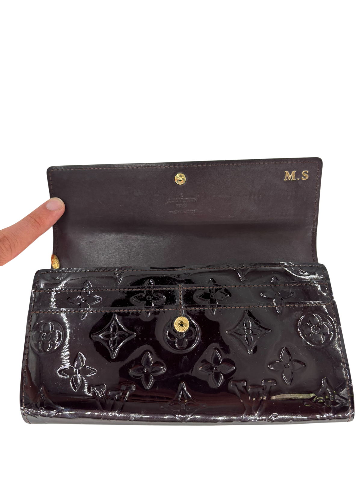 Louis Vuitton Portefeuille Sarah Cuir Vernis