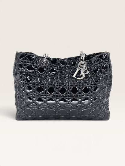 Dior sac à main Lady D East West cuir vernis