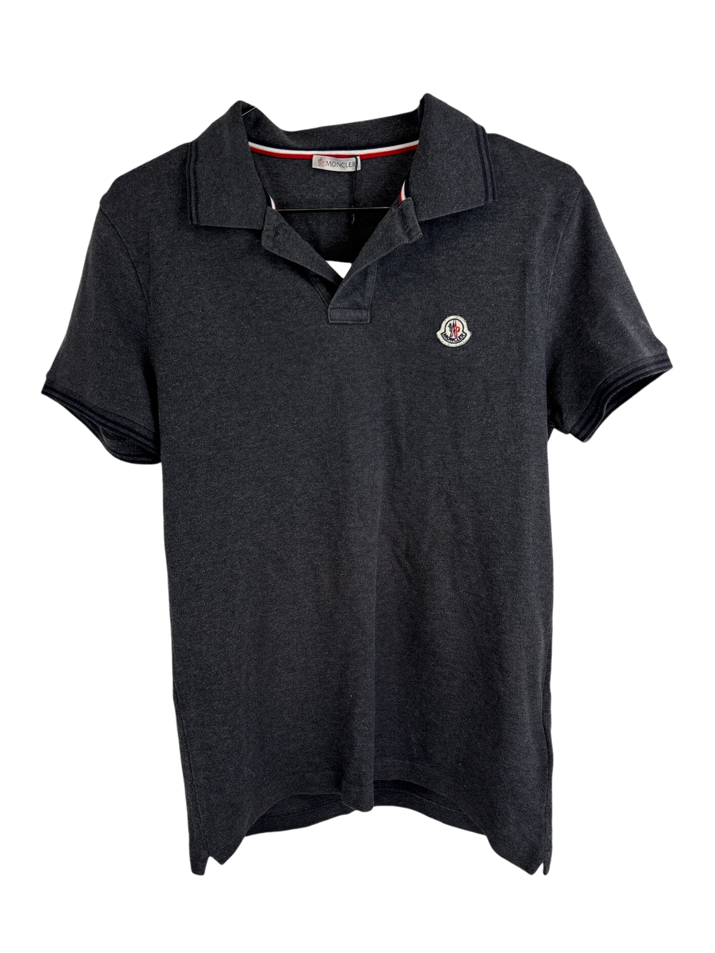 Moncler polo gris en coton