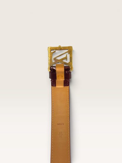 Louis Vuitton Frame ceinture initial cuir vernis