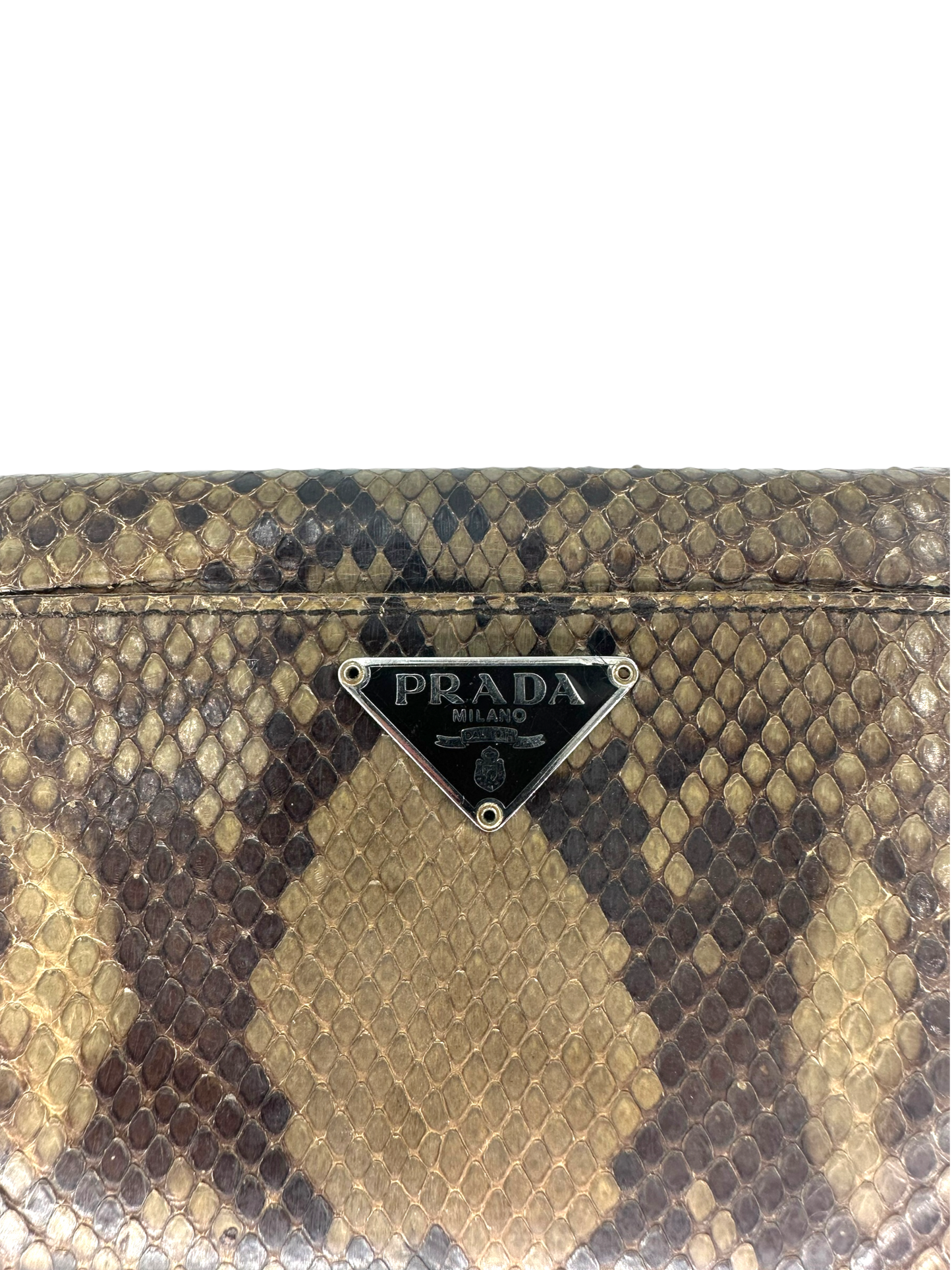 Prada portefeuille cuir python