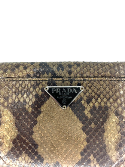 Prada portefeuille cuir python
