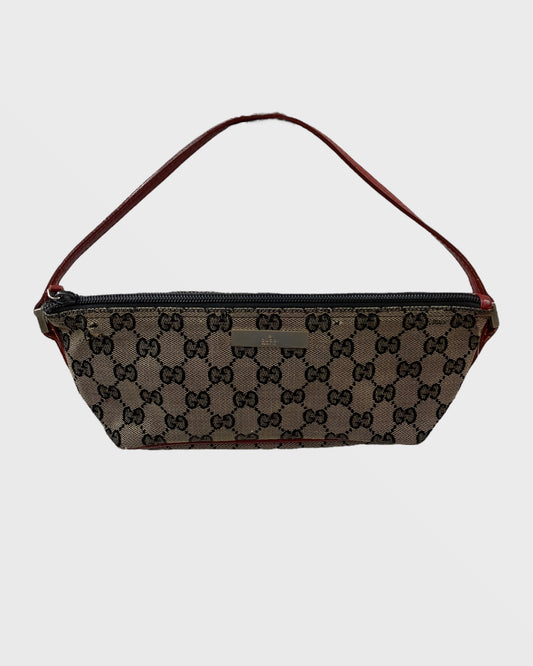 Gucci sac  baguette en toile.