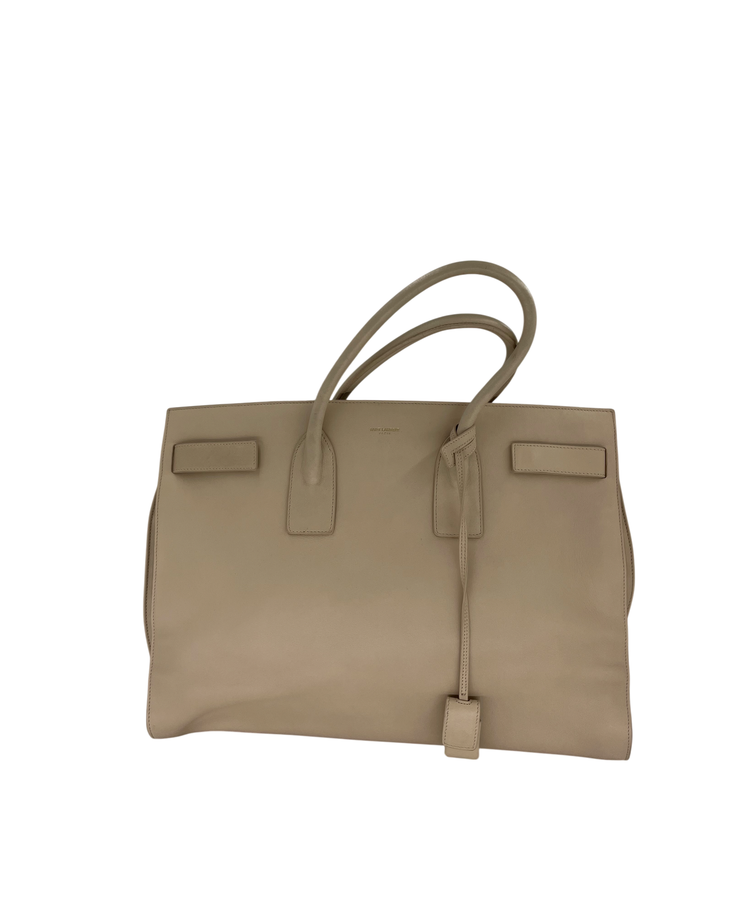Saint Laurent sac à main cuir beige