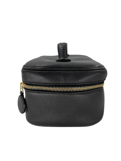 Chanel Vanity en cuir noir