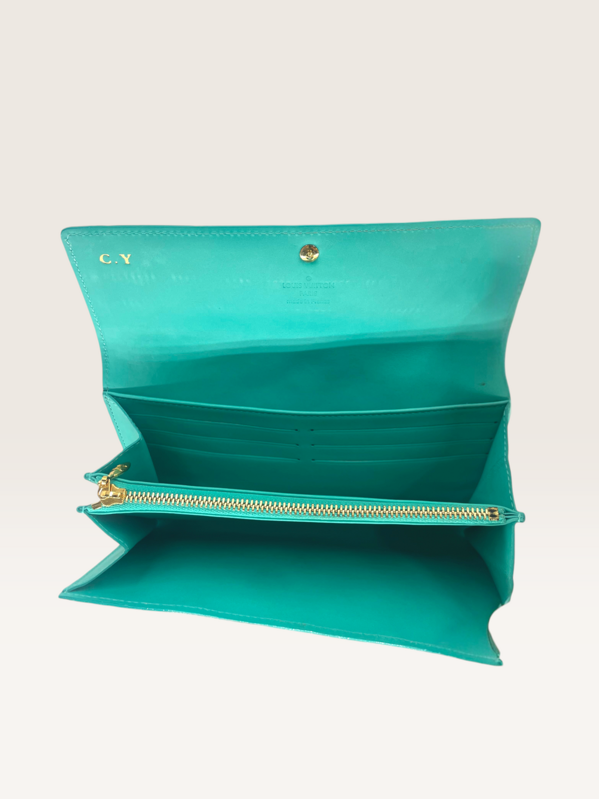 Louis Vuitton portefuille Sarah blue Lagon