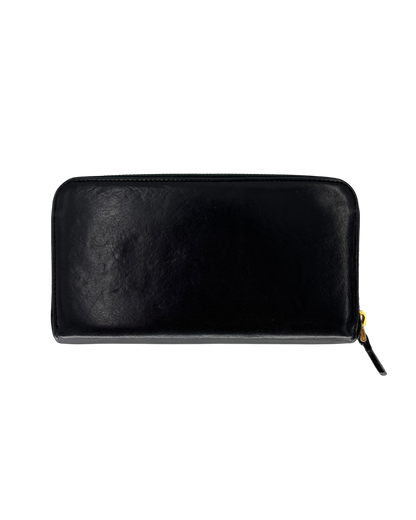 Prada Porte-monnaie en cuir noir