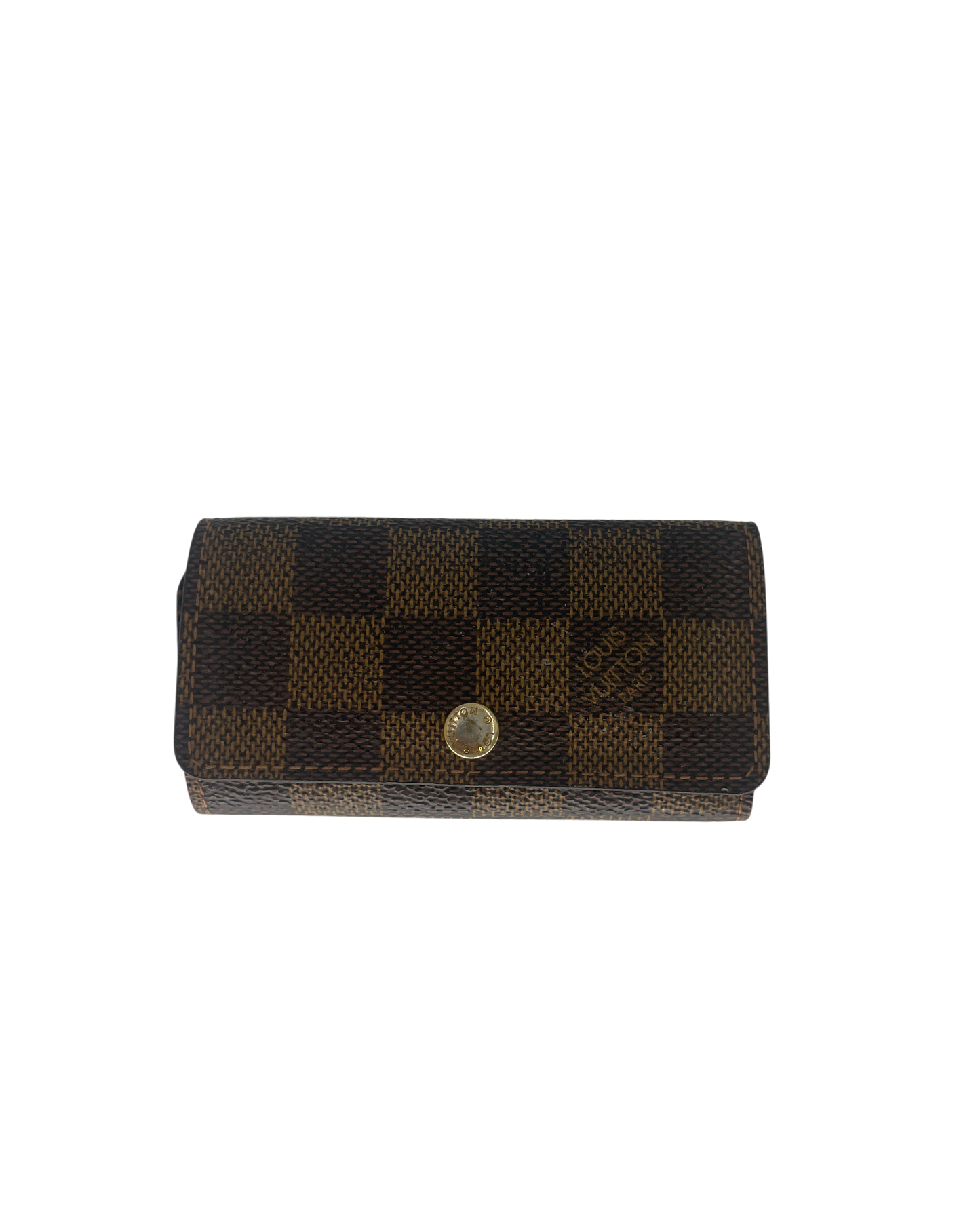 Louis Vuitton Porte-clé cuir damier Ébène