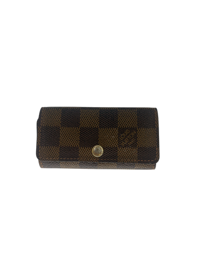 Louis Vuitton Porte-clé cuir damier Ébène