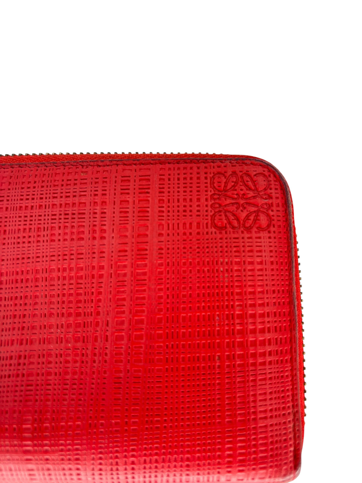 Loewe Porte-monnaie en cuir rouge