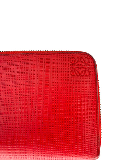 Loewe Porte-monnaie en cuir rouge