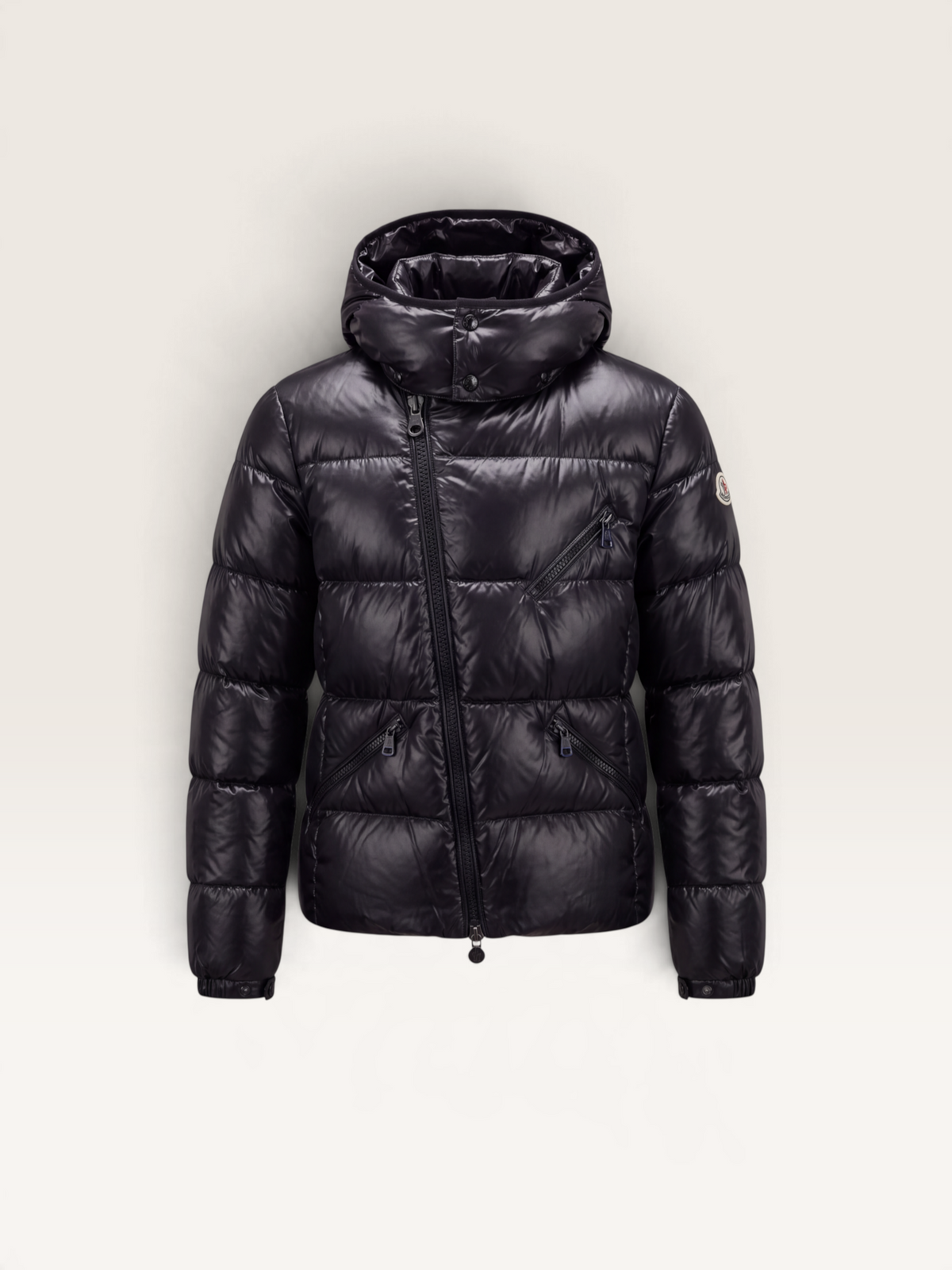 Moncler doudoune noir brilliante