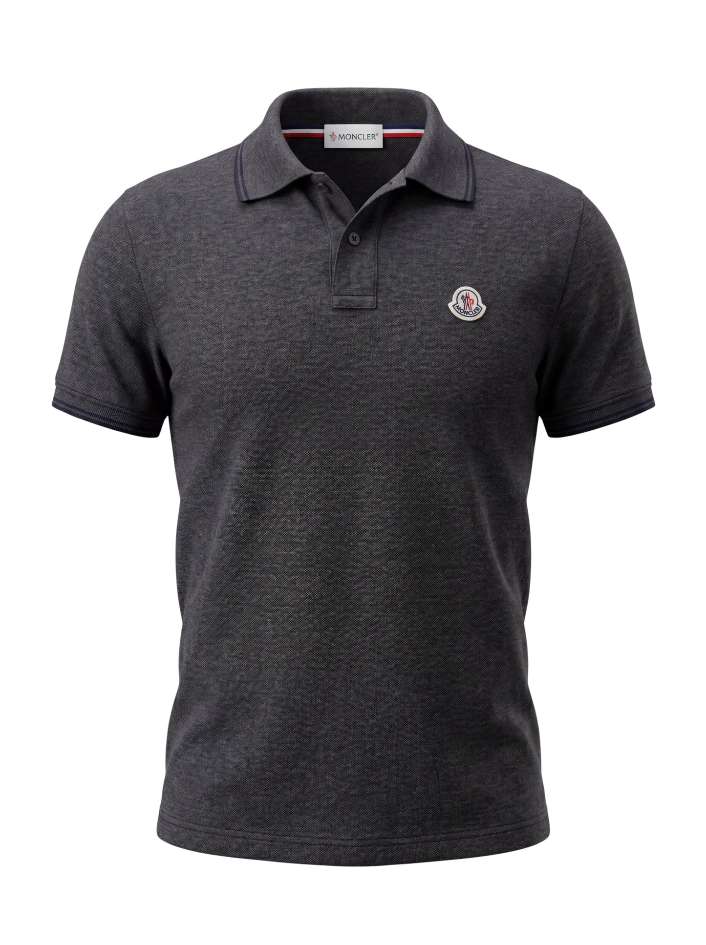 Moncler polo gris en coton