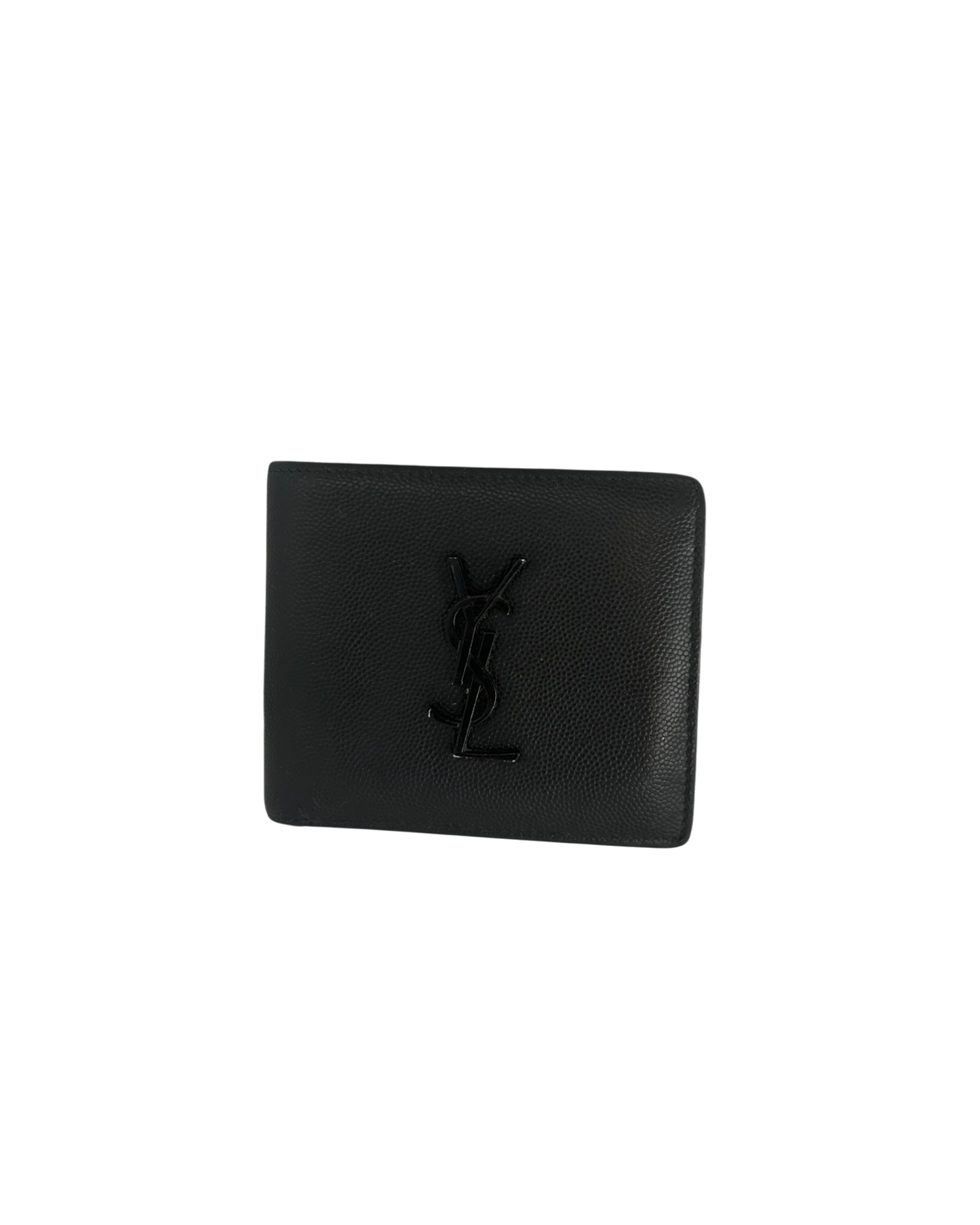 Saint Laurent Porte-monnaie en cuir noir