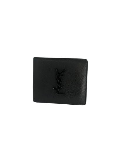 Saint Laurent Porte-monnaie en cuir noir