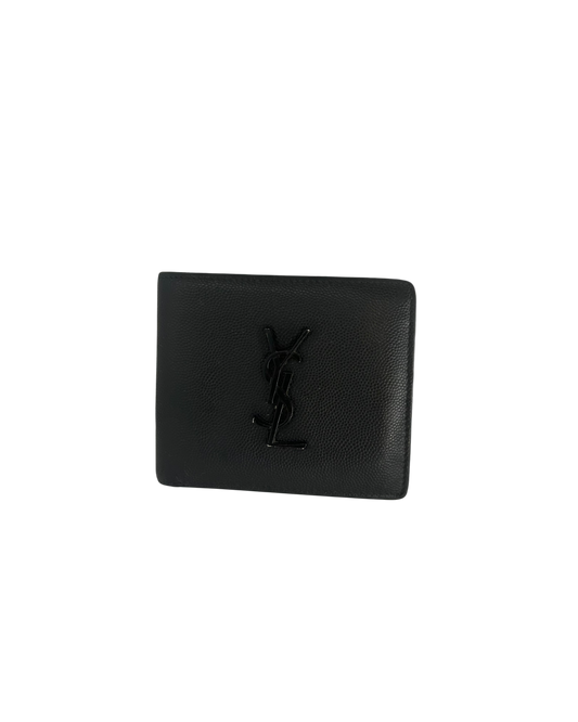 Saint Laurent Porte-monnaie en cuir noir