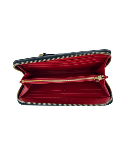 Prada Porte-monnaie en cuir noir
