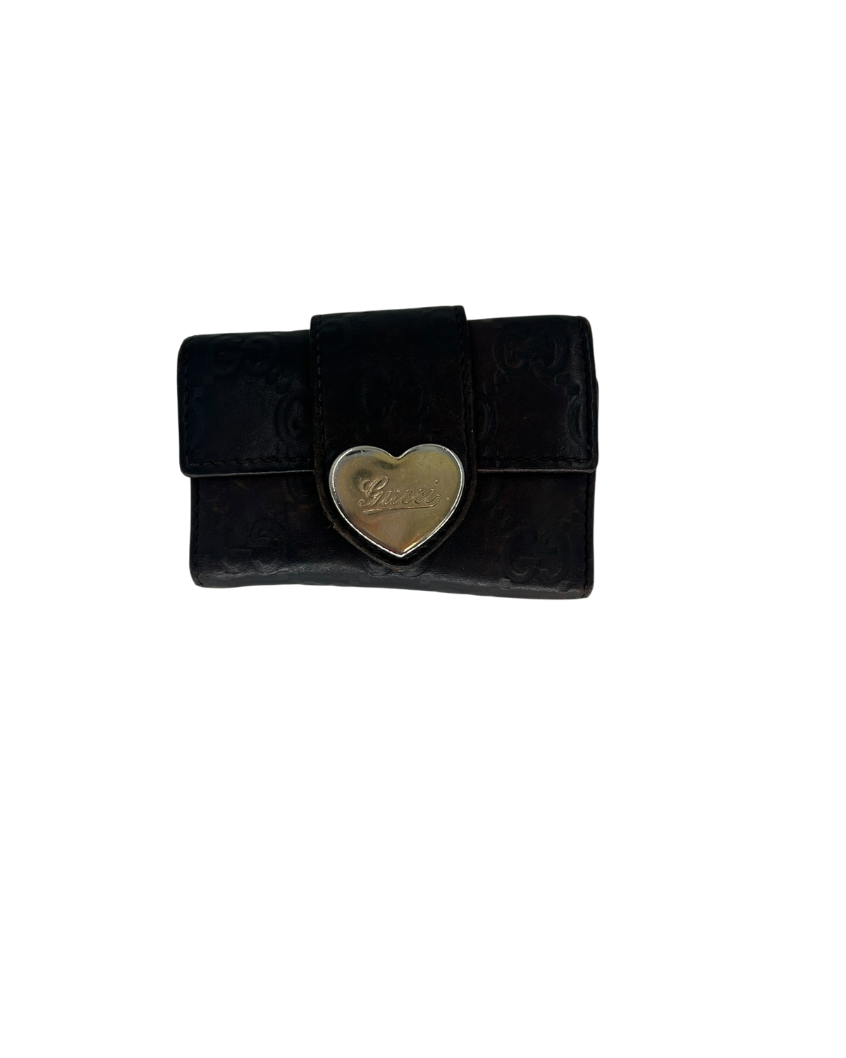 Gucci Porte-clé coeur en cuir